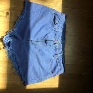VINTAGE PERIWINKLE LEVI JEAN SHORTS